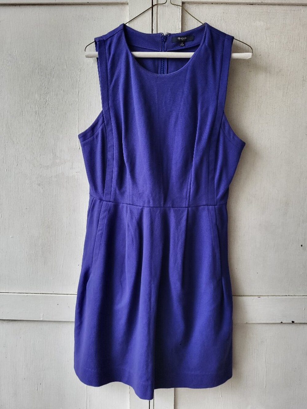 Madewell Cobalt Blue Cotton Blend Sleeveless Dress Size 10